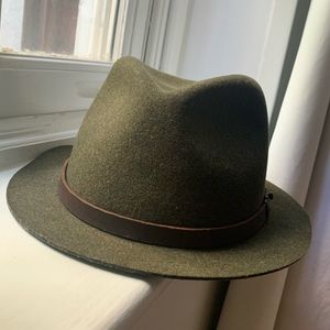 Rag & Bone olive green fedora hat